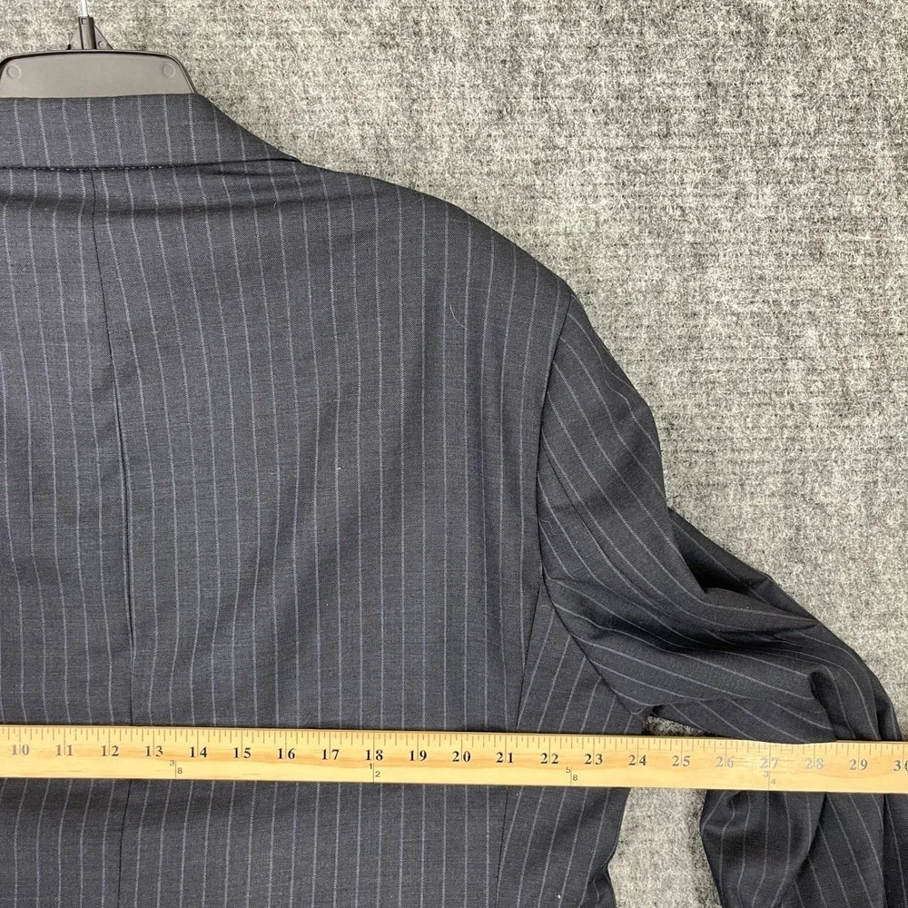 Brooks Brothers 346 Men 45 Blazer Navy Pinstripe Madison Fit Classic Suit Jacket